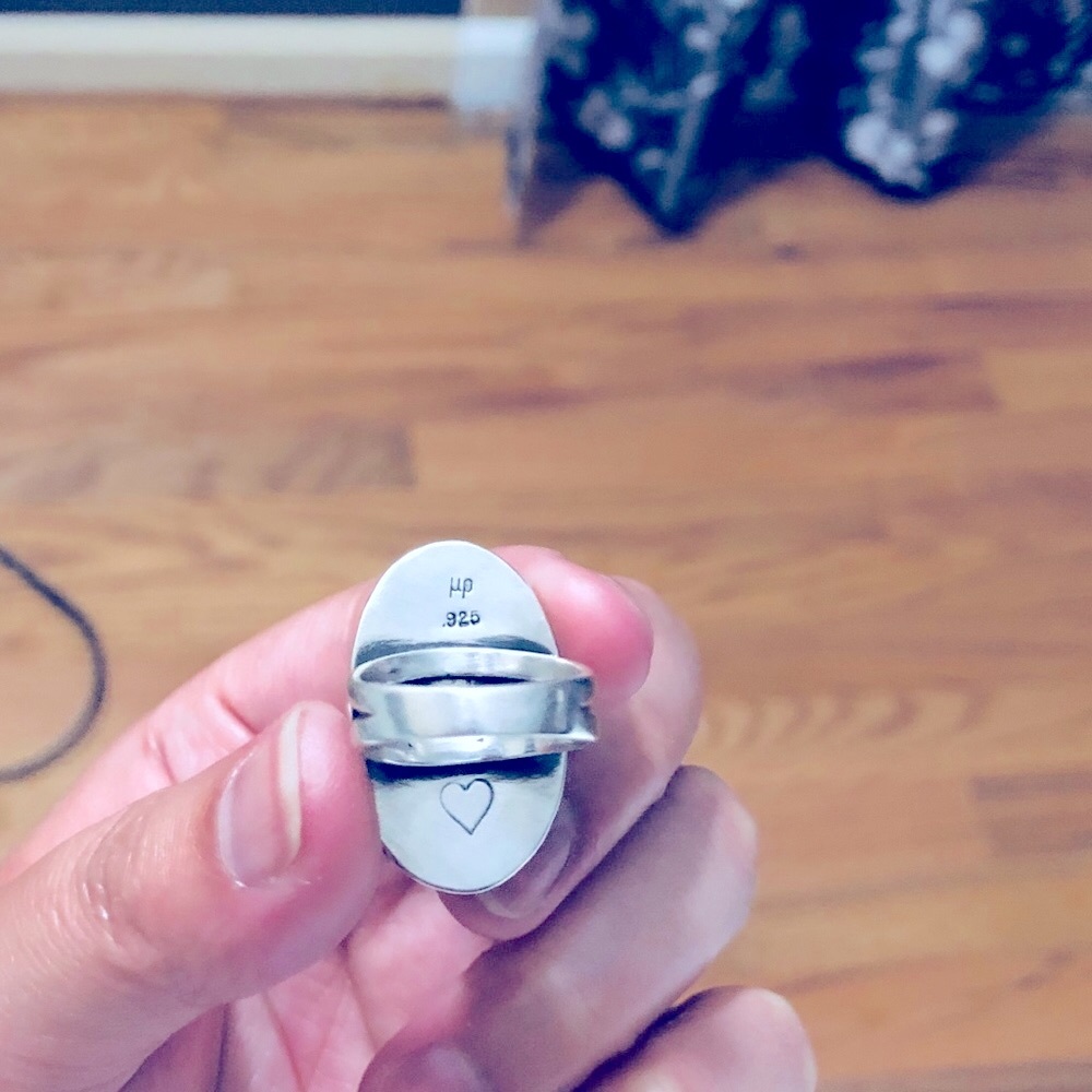 925 Sterling Silver Large Ruby Statement Ring - image 4